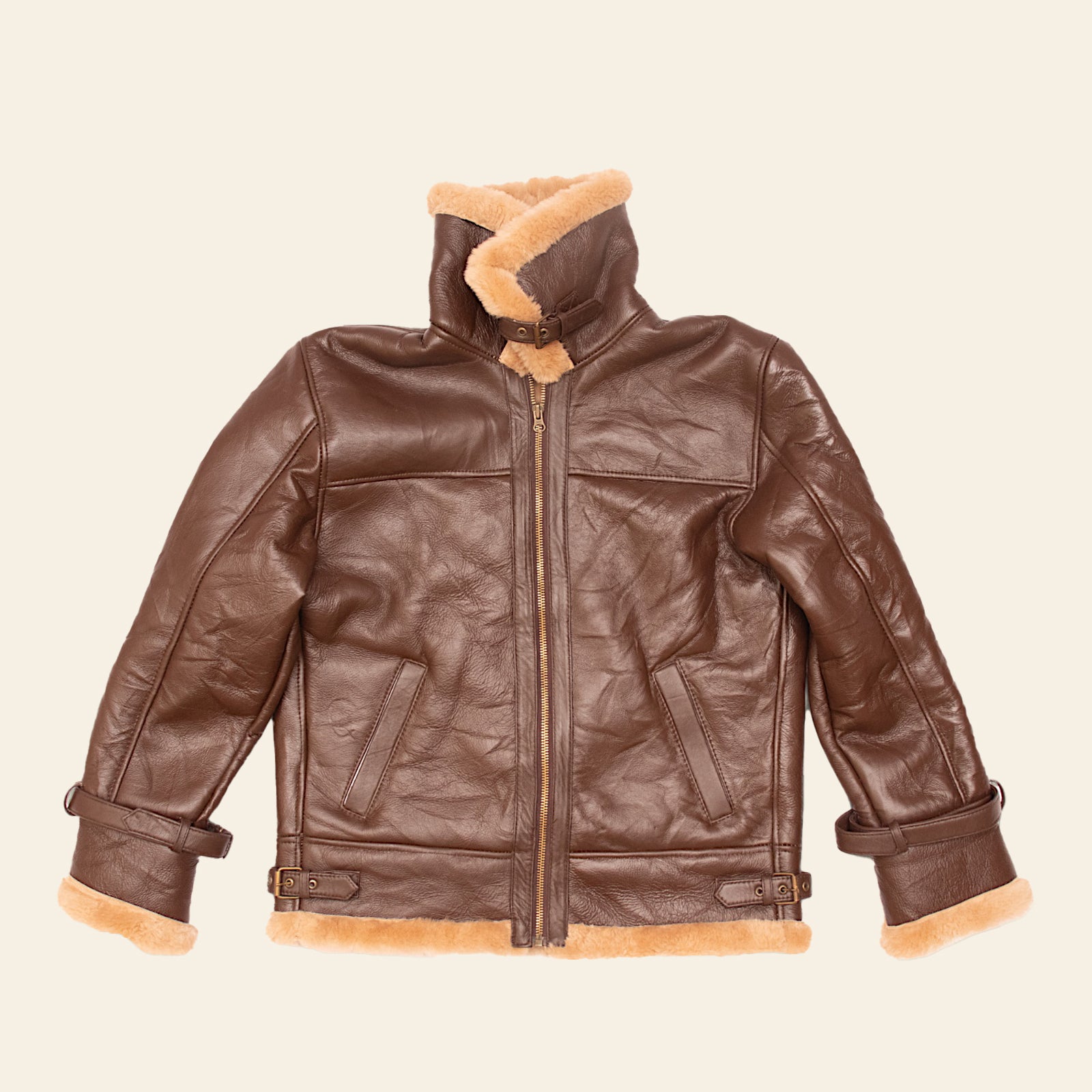 B3 sheepskin male Bomber Jacket