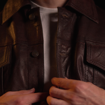Fullgrain Goatskin Leather Jacket