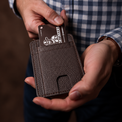 Dark Brown Full-Grain Leather Mid-Size Card Holder