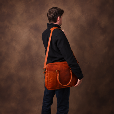 LAPTOP BAG HANDMADE FULLGRAIN BUFFALO LEATHER