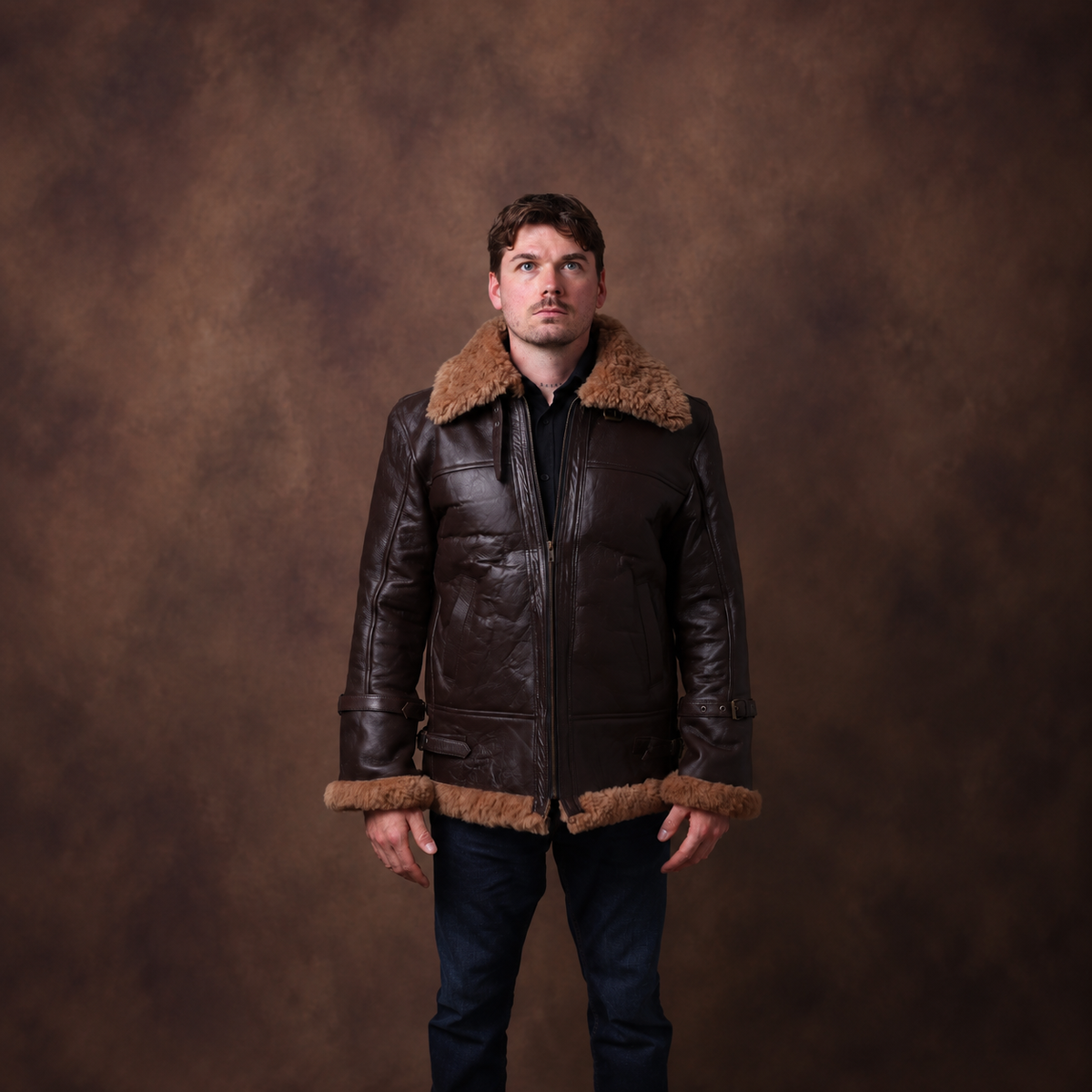 B3 sheepskin male Bomber Jacket