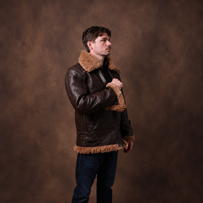 B3 sheepskin male Bomber Jacket