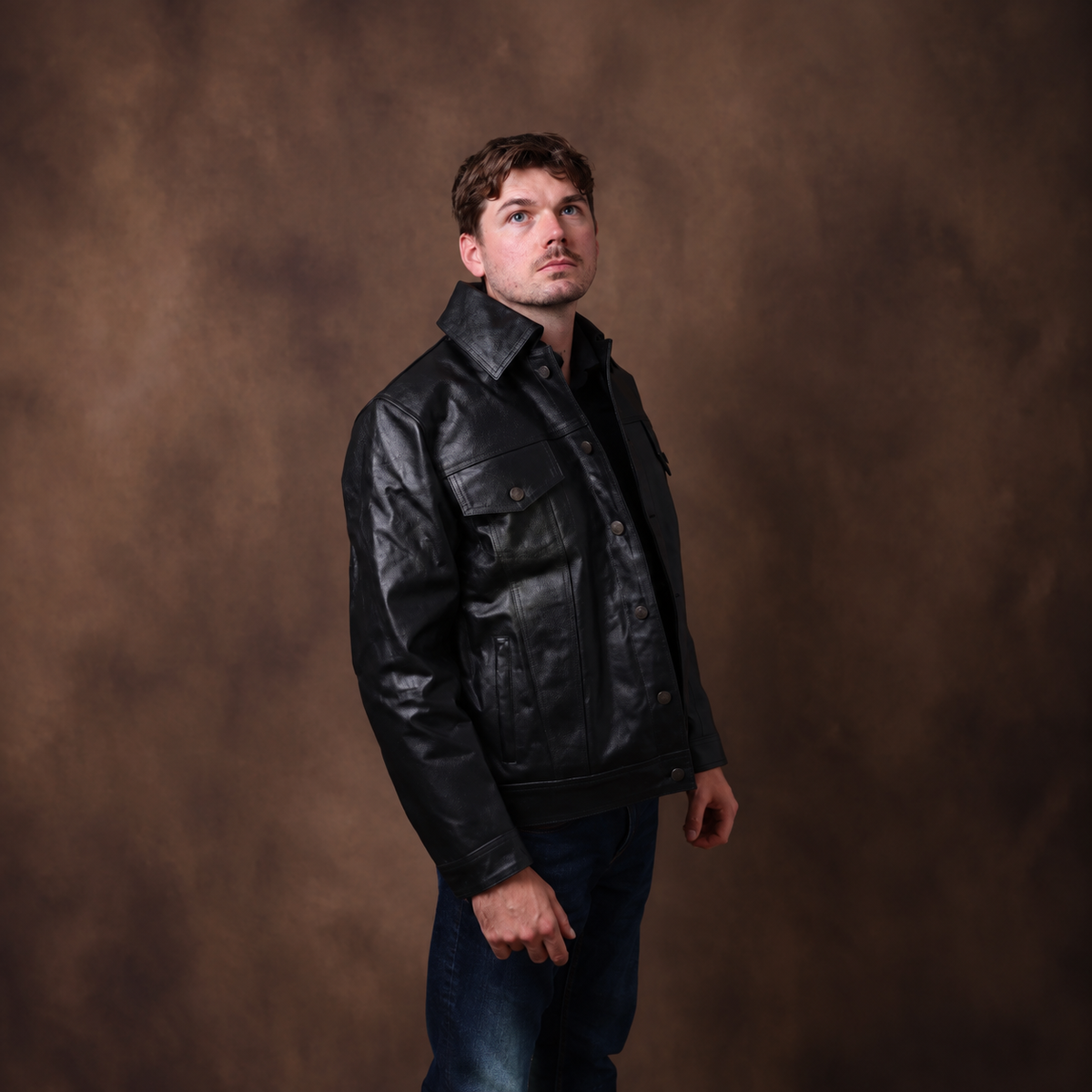 Fullgrain cowhide leather jacket