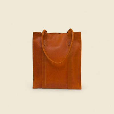 HANDMADE TOTE HANDBAG from FULLGRAIN BUFFALO LEATHER