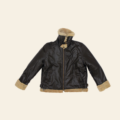 Calfskin female bomber jacket