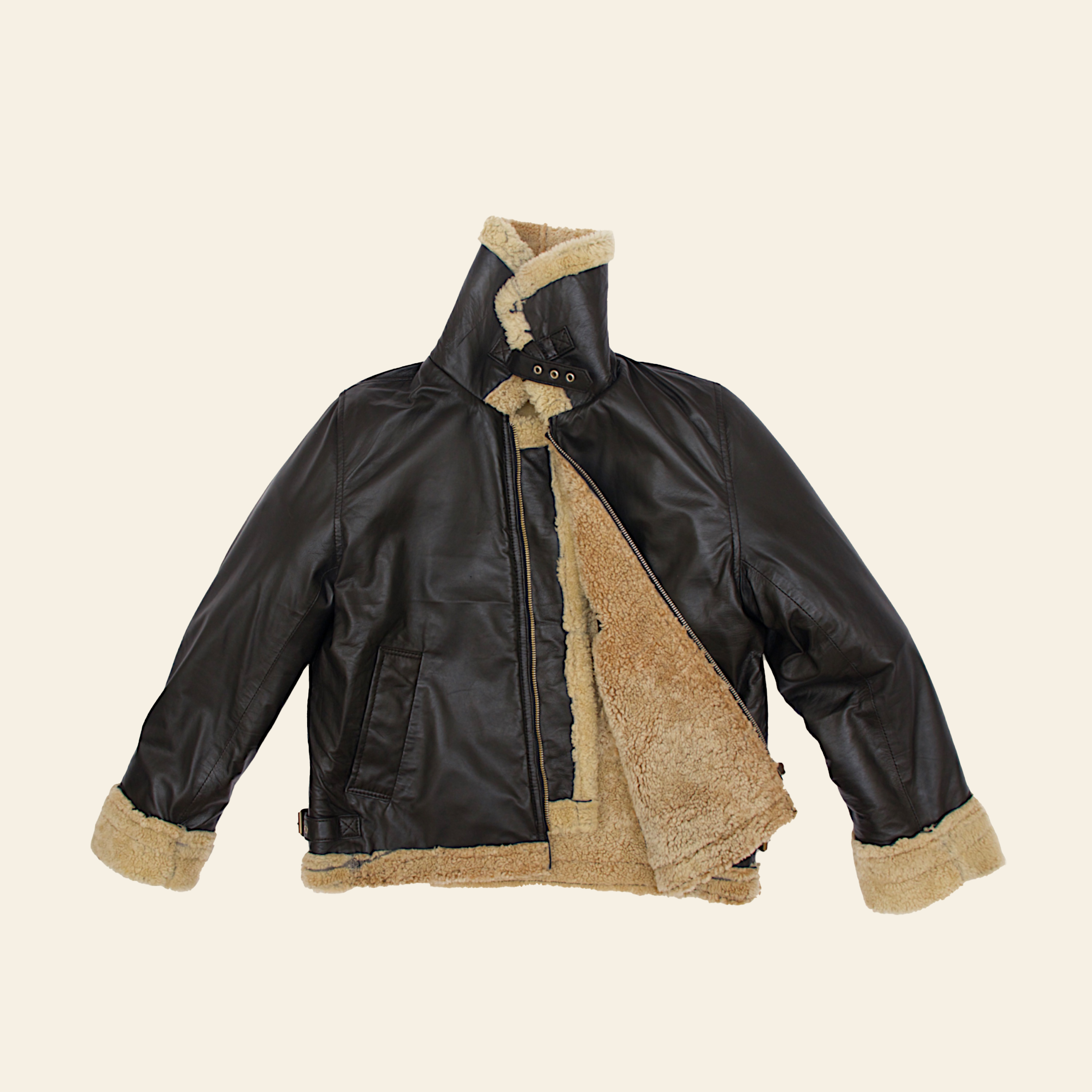Calfskin female bomber jacket