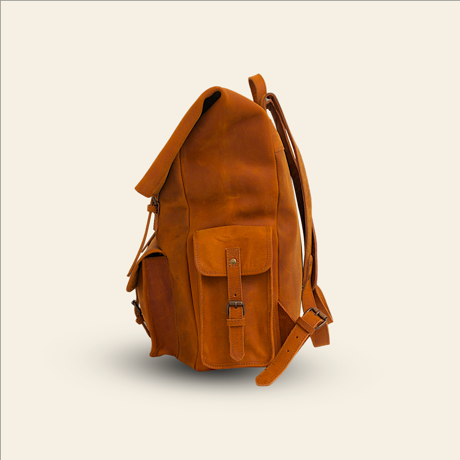 FULLGRAIN BUFFALO MALE LEATHER BACKPACK