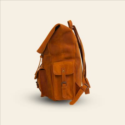 FULLGRAIN BUFFALO MALE LEATHER BACKPACK