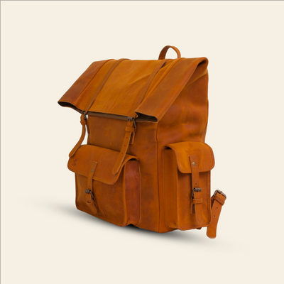 FULLGRAIN BUFFALO MALE LEATHER BACKPACK