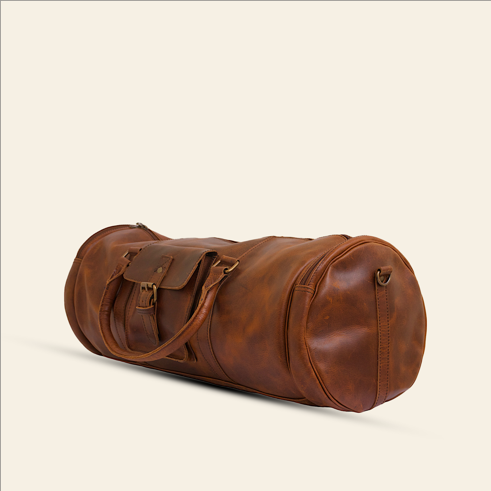 Fullgrain Buffalo Oil pullup leather Duffle bag