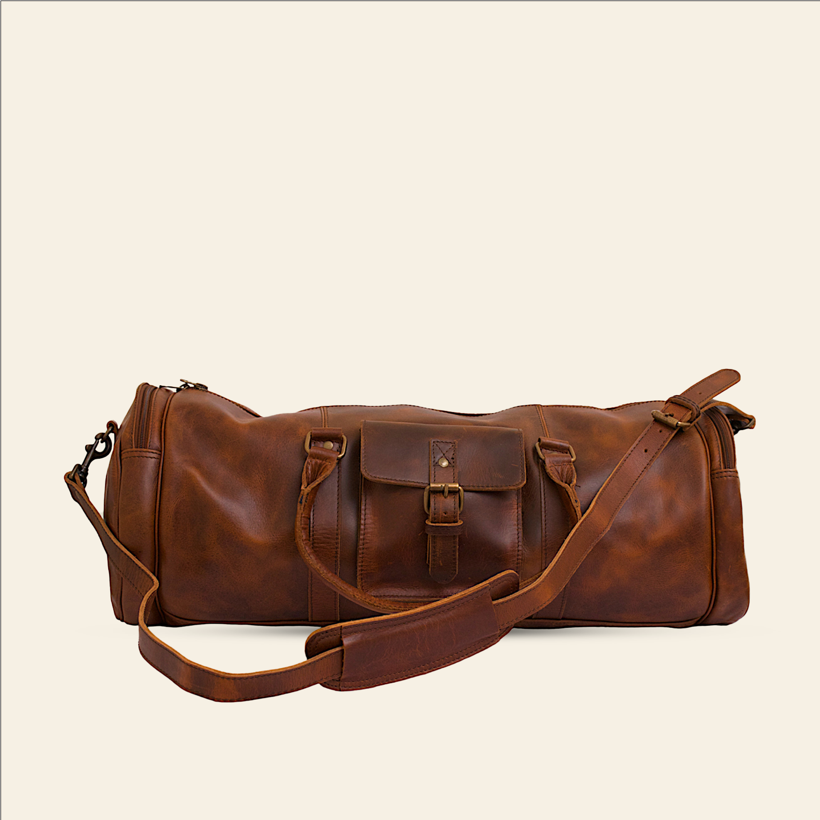 Fullgrain Buffalo Oil pullup leather Duffle bag