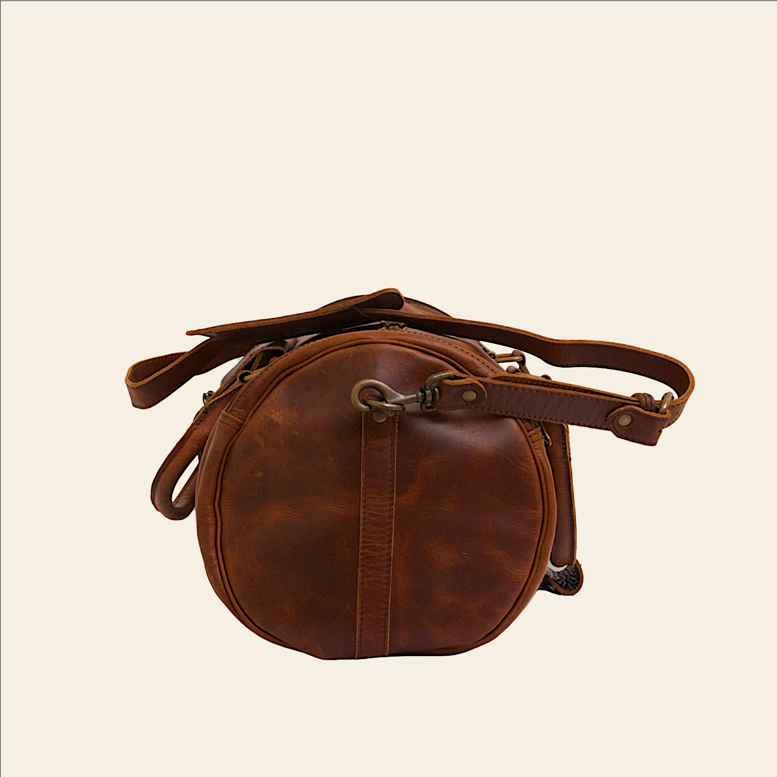 Fullgrain Buffalo Oil pullup leather Duffle bag