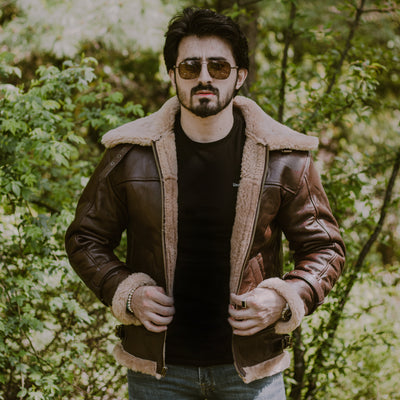 B3 sheepskin male Bomber Jacket