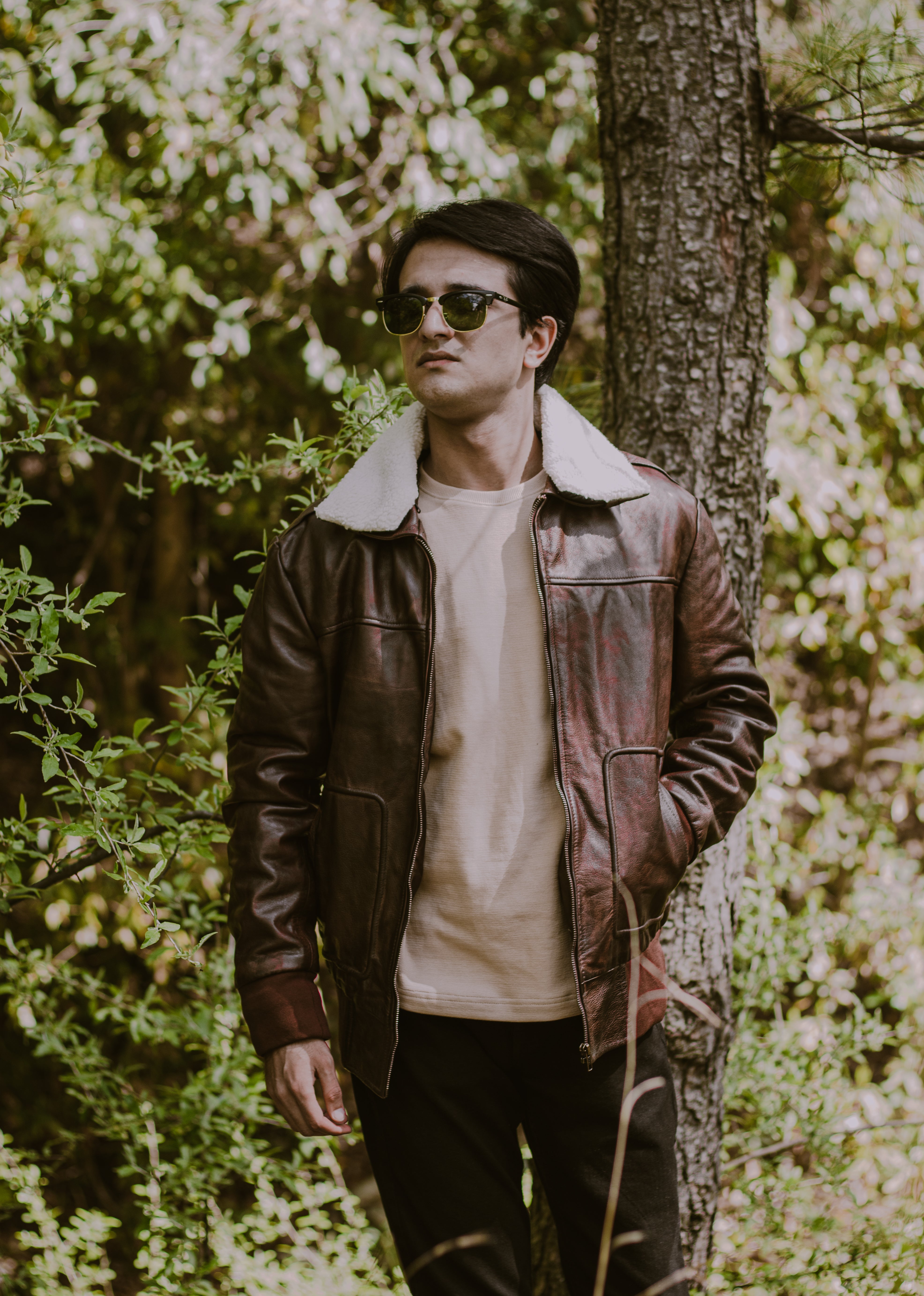 A2フライトジャケット　シープスキン　ダークブラウン Rugged Sheepskin A-2 Flight Jacket - Frontineers