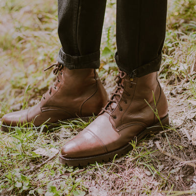 FULL GRAIN COW LEATHER SEMI-FORMAL BOOTS / SHOES