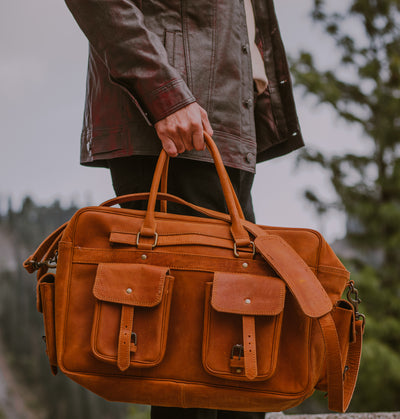 FULLGRAIN BUFFALO LEATHER male female aviator BAG