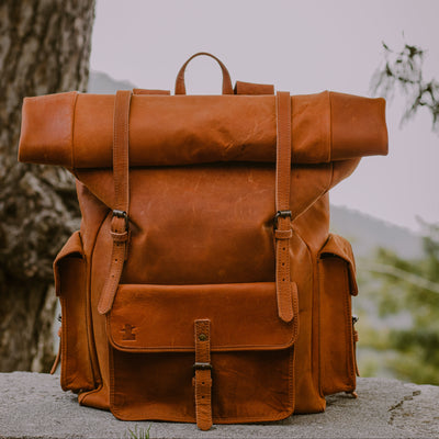 FULLGRAIN BUFFALO MALE LEATHER BACKPACK