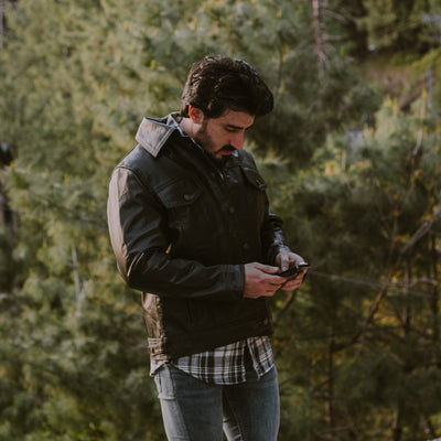 Fullgrain cowhide leather jacket