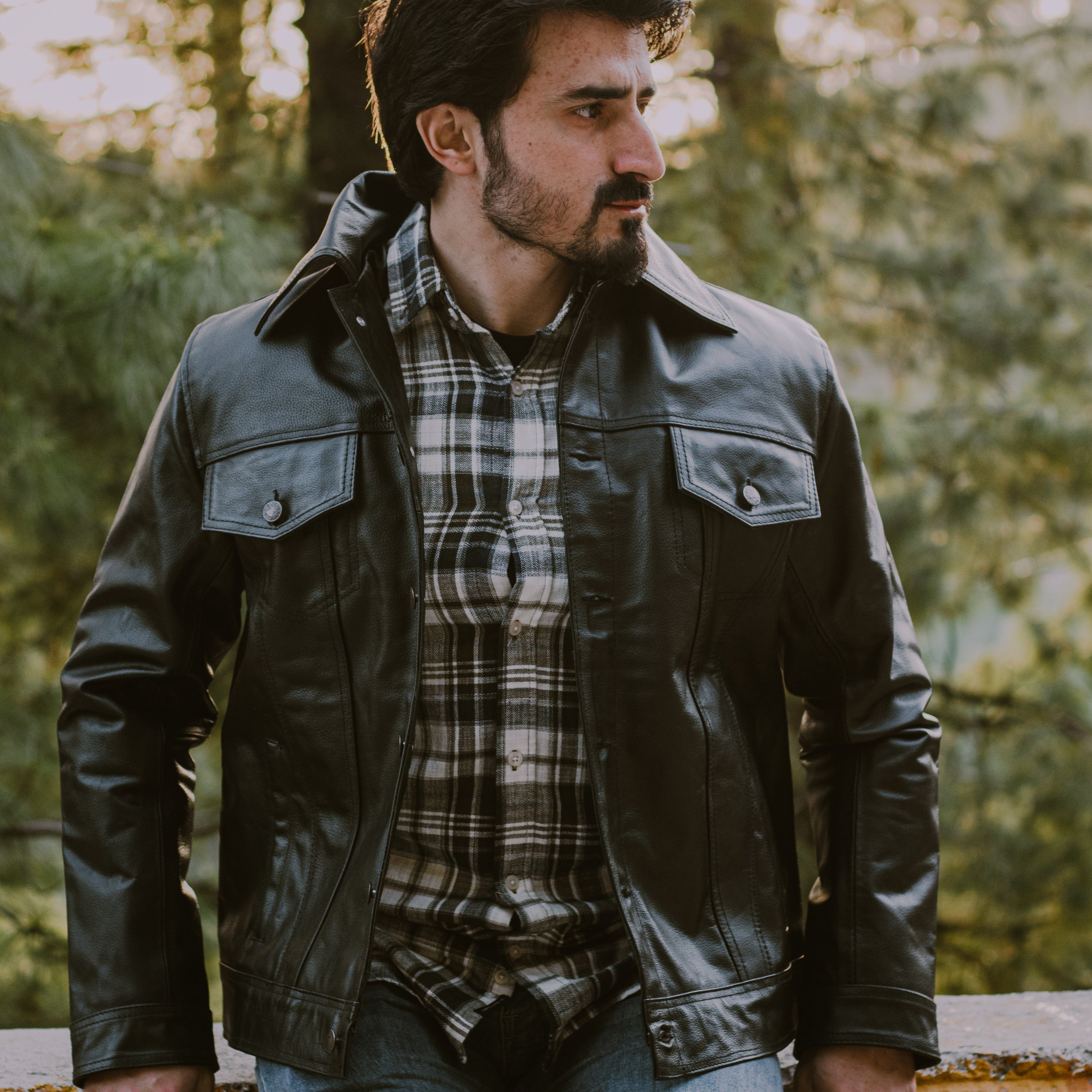 Fullgrain cowhide leather jacket