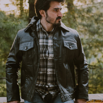 Fullgrain cowhide leather jacket