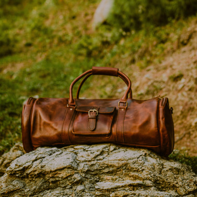 Reisetasche aus vollnarbigem Buffalo Oil Pullup-Leder