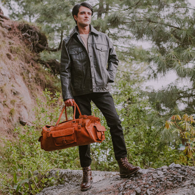 FULLGRAIN BUFFALO LEATHER DUFFLE BAG