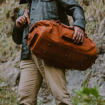 FULLGRAIN BUFFALO LEATHER DUFFLE BAG