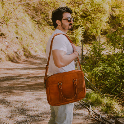 LAPTOP BAG HANDMADE FULLGRAIN BUFFALO LEATHER