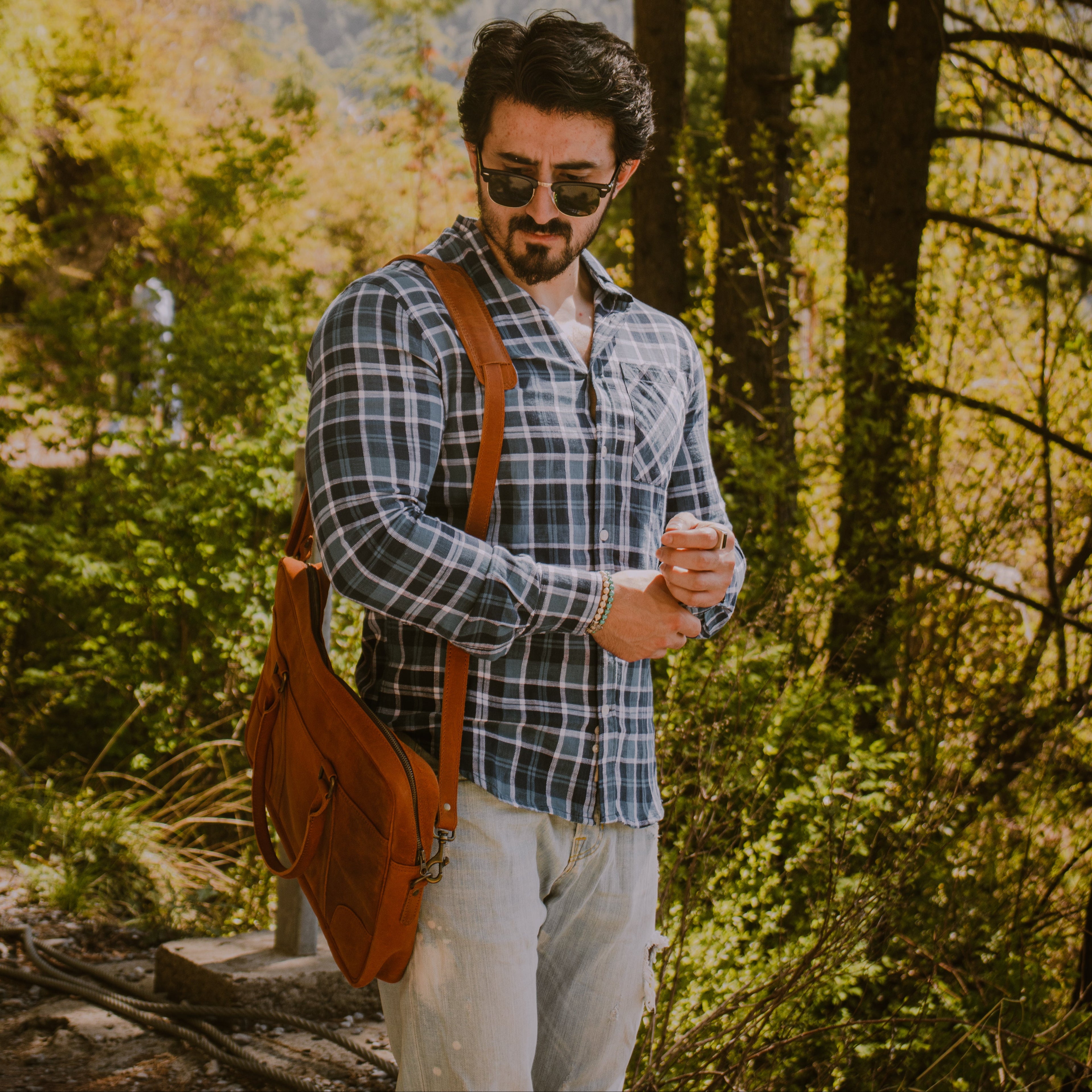 LAPTOP BAG HANDMADE FULLGRAIN BUFFALO LEATHER