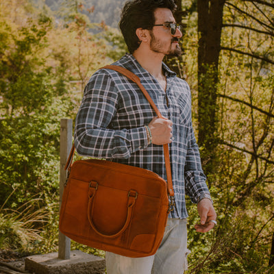 LAPTOP BAG HANDMADE FULLGRAIN BUFFALO LEATHER