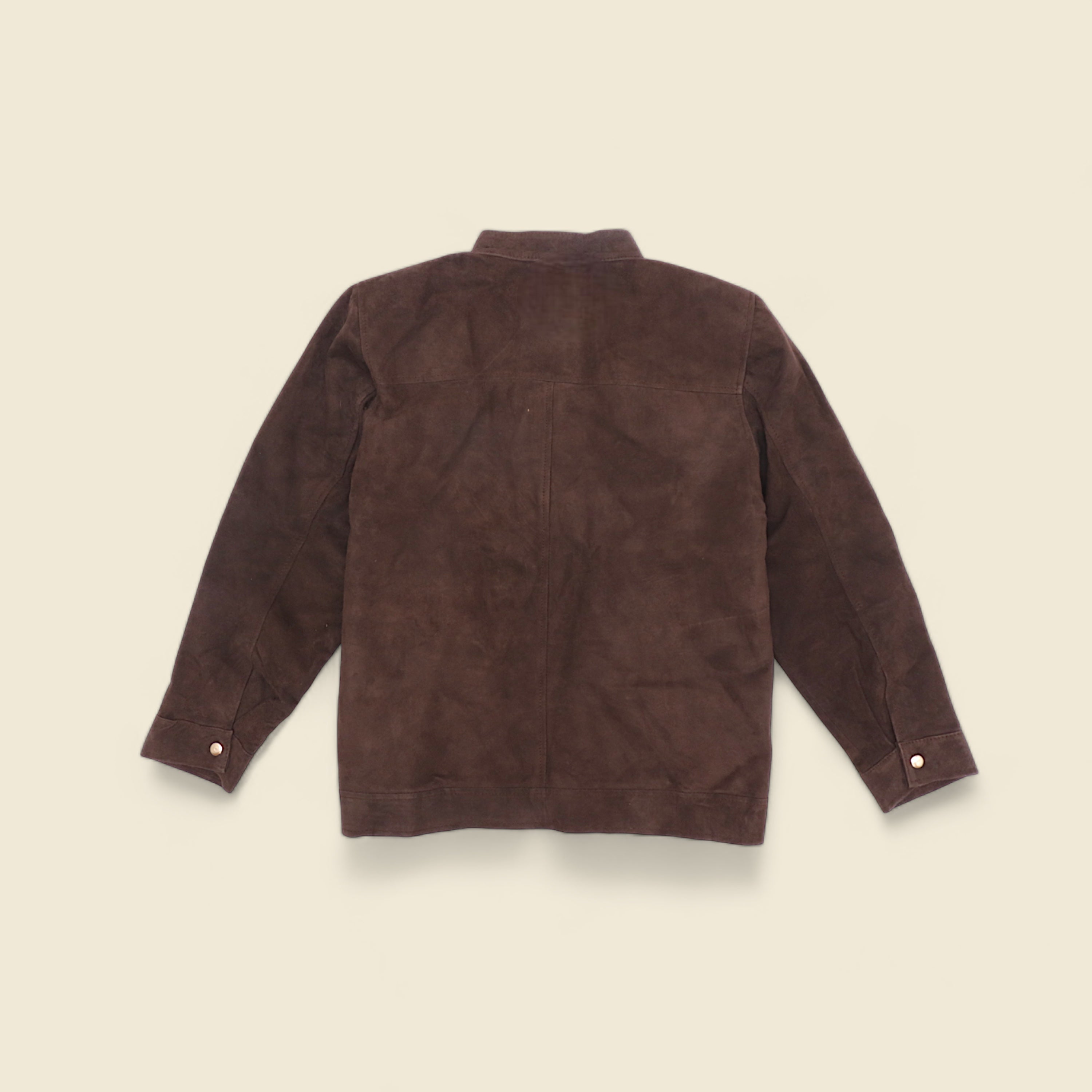 dark brown suede male racer jacket