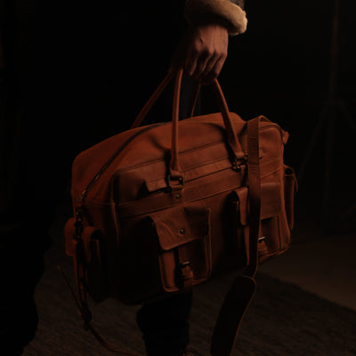 FULLGRAIN BUFFALO LEATHER male female aviator BAG