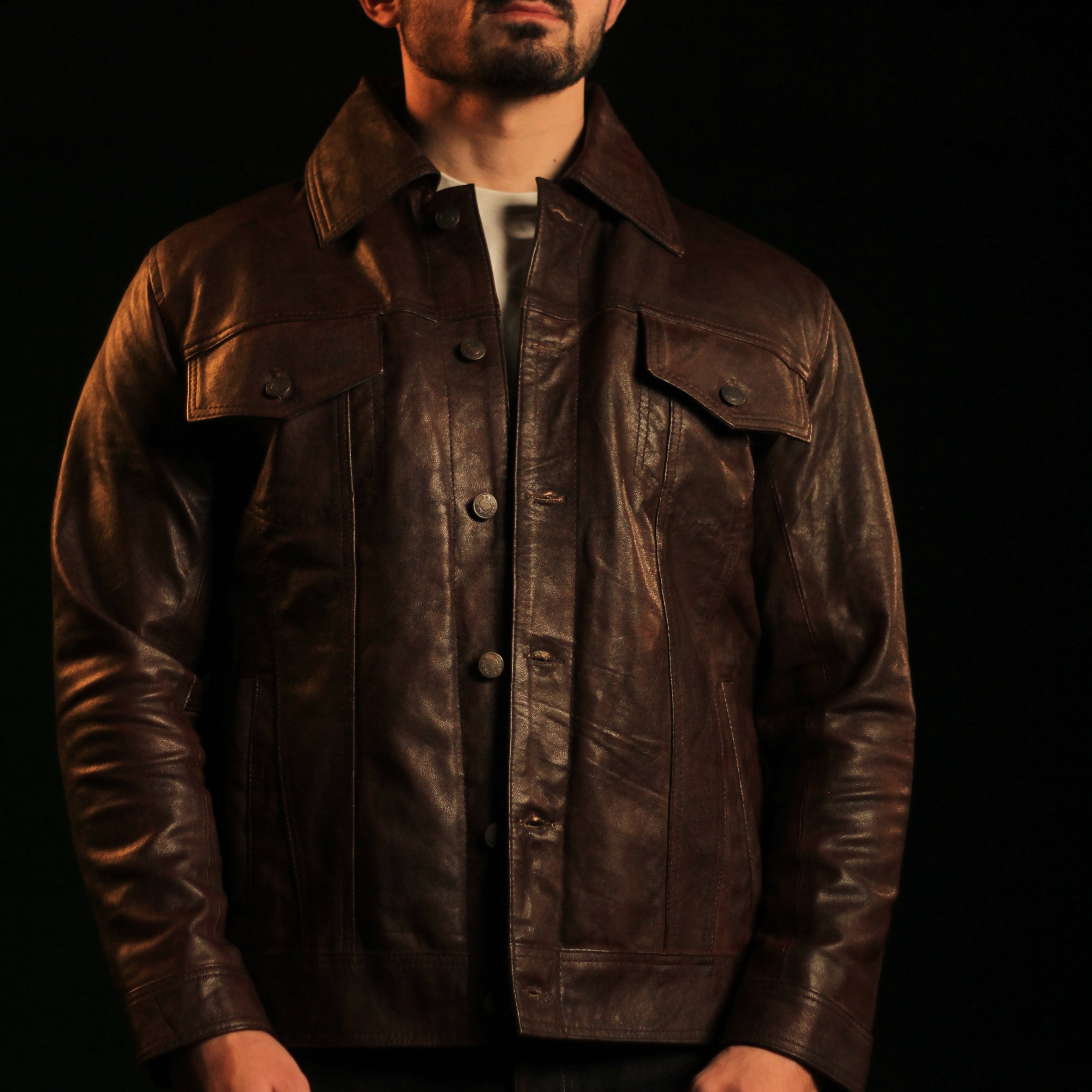 Fullgrain Goatskin Leather Jacket