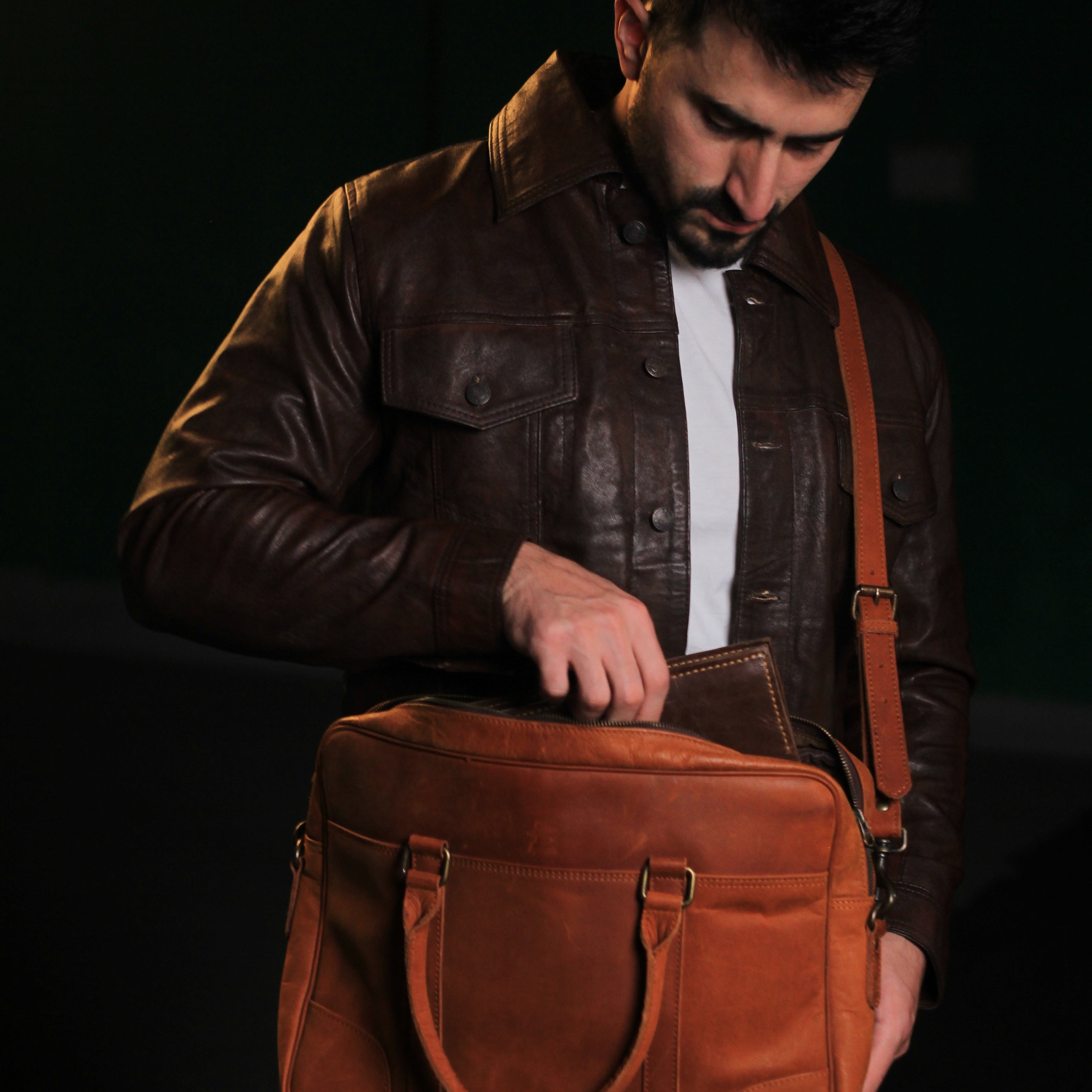 Fullgrain Goatskin Leather Jacket