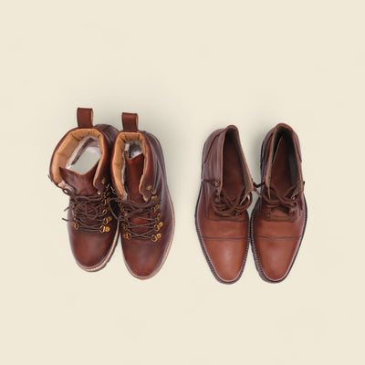 FULL GRAIN COW LEATHER SEMI-FORMAL BOOTS / SHOES