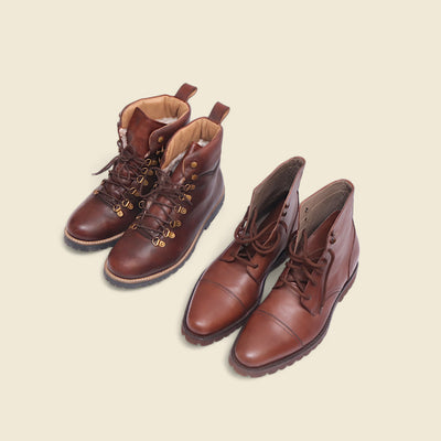 FULL GRAIN COW LEATHER SEMI-FORMAL BOOTS / SHOES