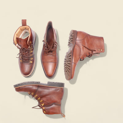 FULL GRAIN COW LEATHER SEMI-FORMAL BOOTS / SHOES