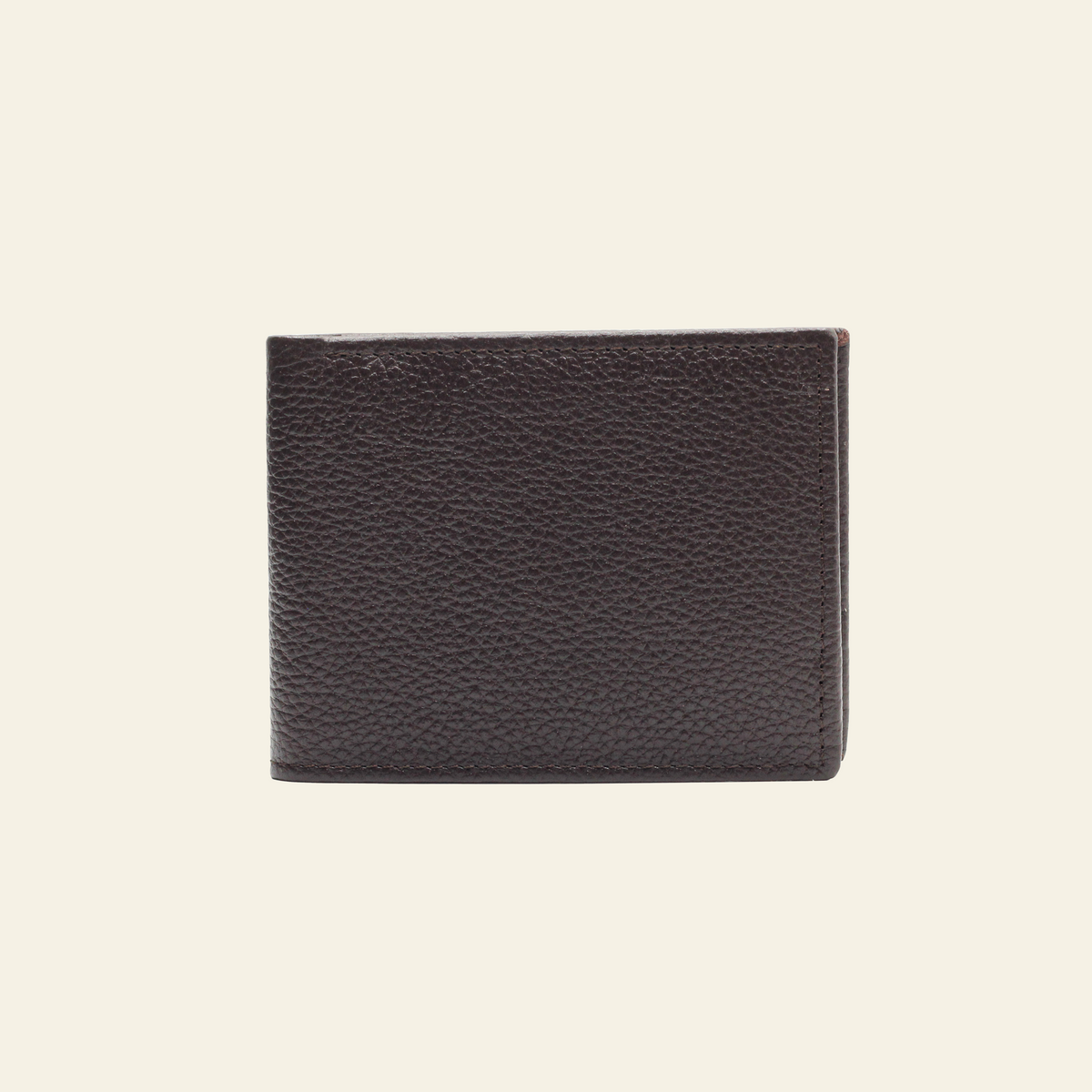 Dark BrownFull-Grain Leather Bifold Wallet