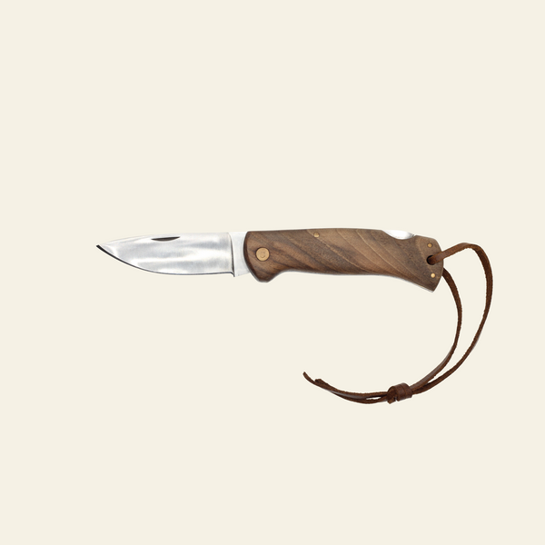 Folding Hunting & Bushcraft Knife with Leather Sheath