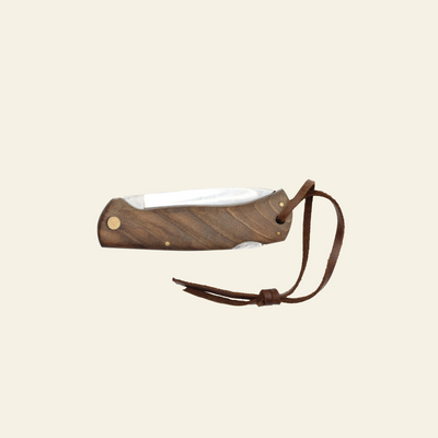Folding Hunting & Bushcraft Knife with Leather Sheath
