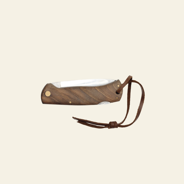 Folding Hunting & Bushcraft Knife with Leather Sheath