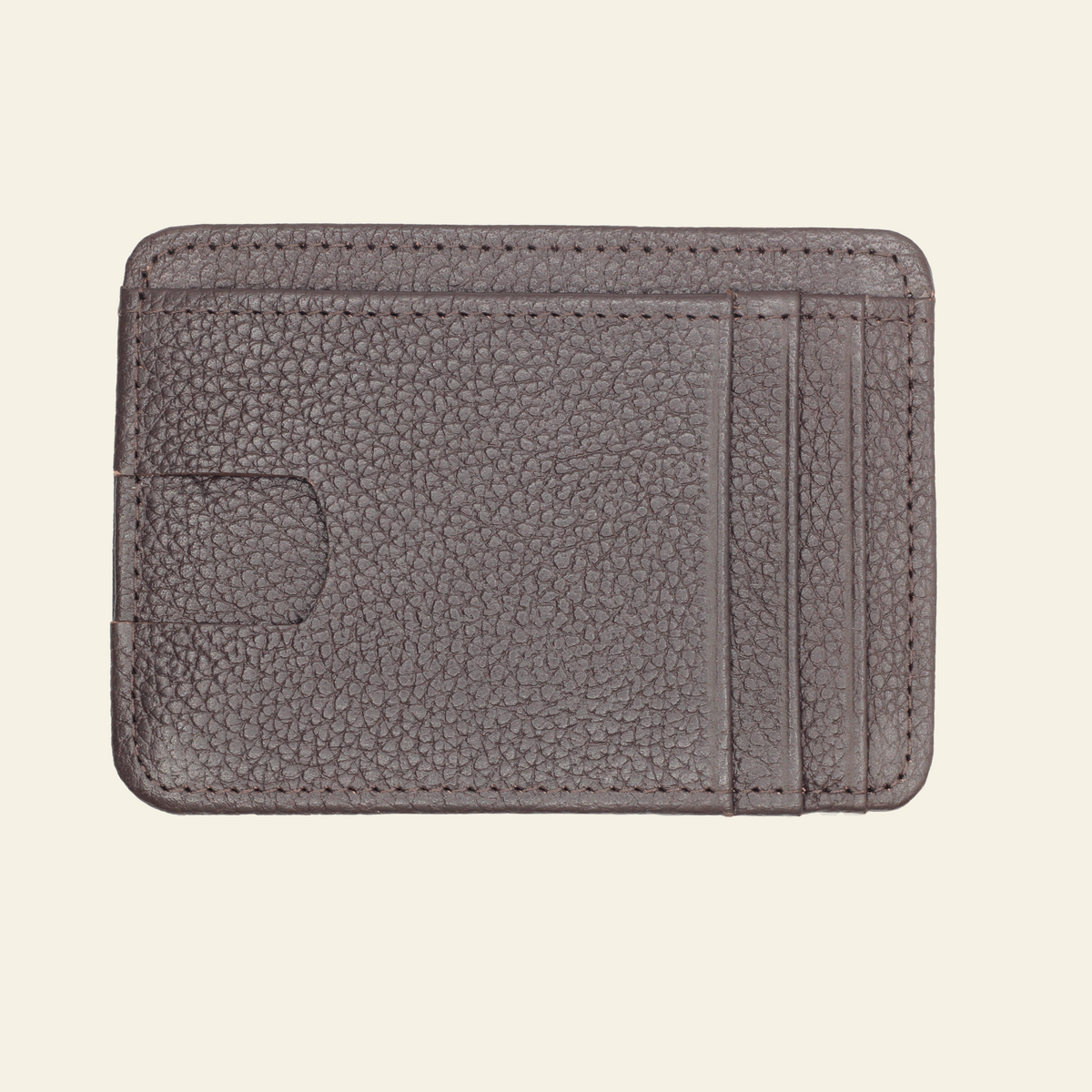 Dark Brown Full-Grain Leather Mid-Size Card Holder