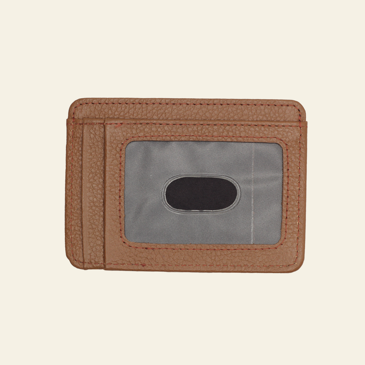 Tan Brown  Mid-Size Full-Grain Leather Card Holder