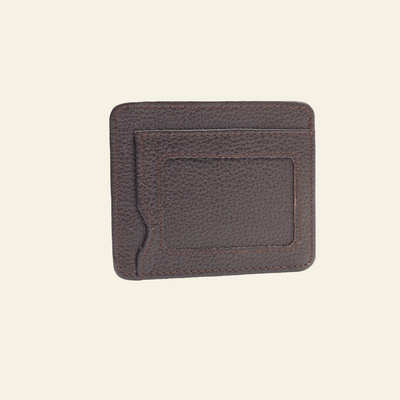 Dark Brown Full Grain Cow Leather Card Holder | Frontineers