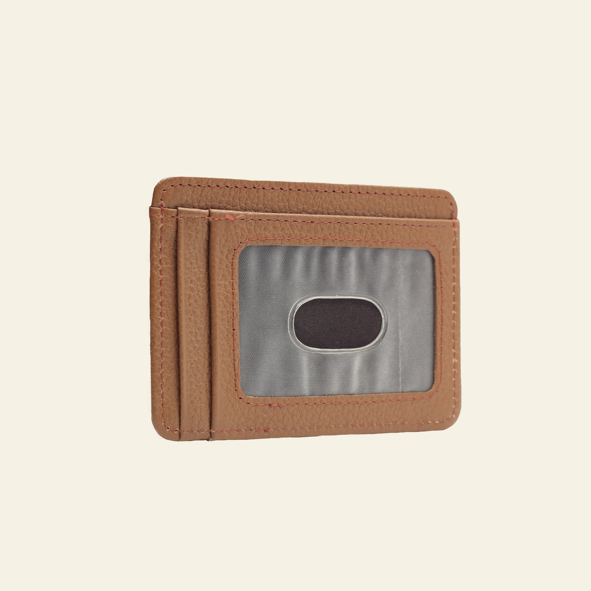 Tan Brown  Mid-Size Full-Grain Leather Card Holder
