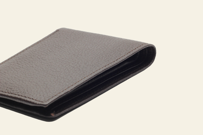 Dark BrownFull-Grain Leather Bifold Wallet