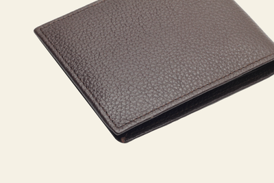 Dark BrownFull-Grain Leather Bifold Wallet