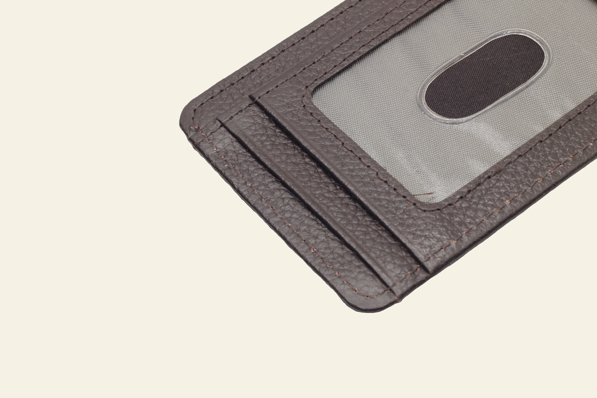 Dark Brown Full-Grain Leather Mid-Size Card Holder