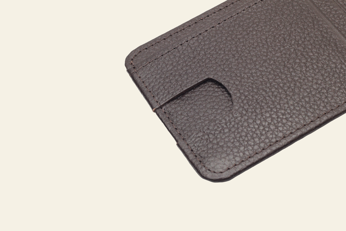 Dark Brown Full-Grain Leather Mid-Size Card Holder