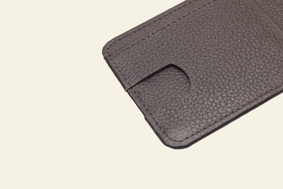 Dark Brown Full-Grain Leather Mid-Size Card Holder